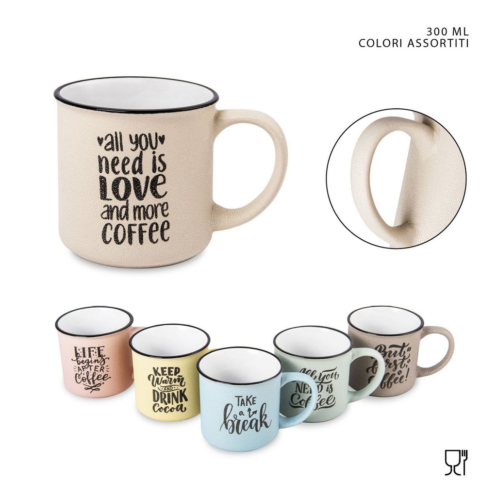Taza Cerámica 300 ml con asa - Cerámica y tazas decorativas