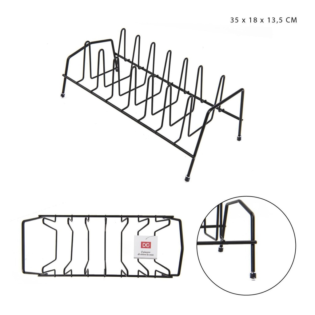 Portaplatos para 8 platos 35x18x13.5cm para cocina