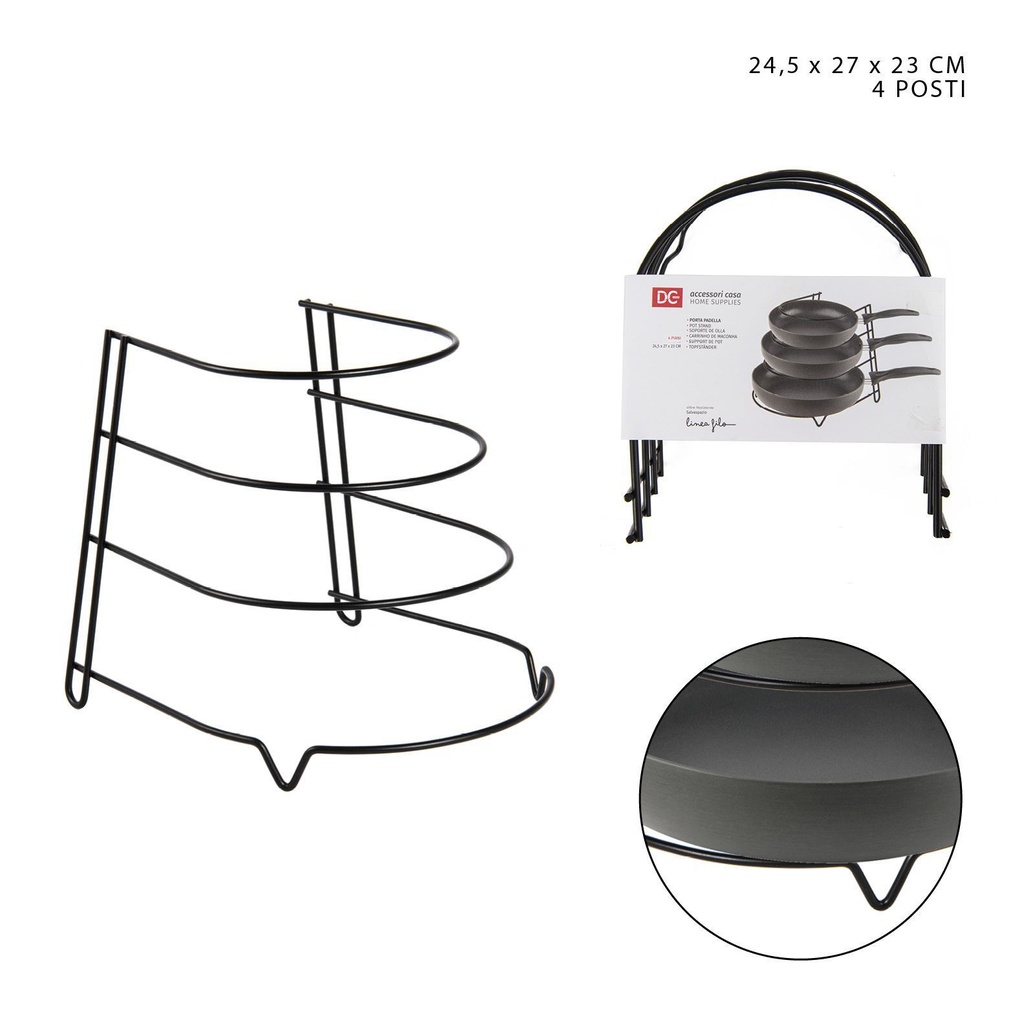 SOPORTE OLLAS 4P 24.5x27x23cm - Accesorios de cocina