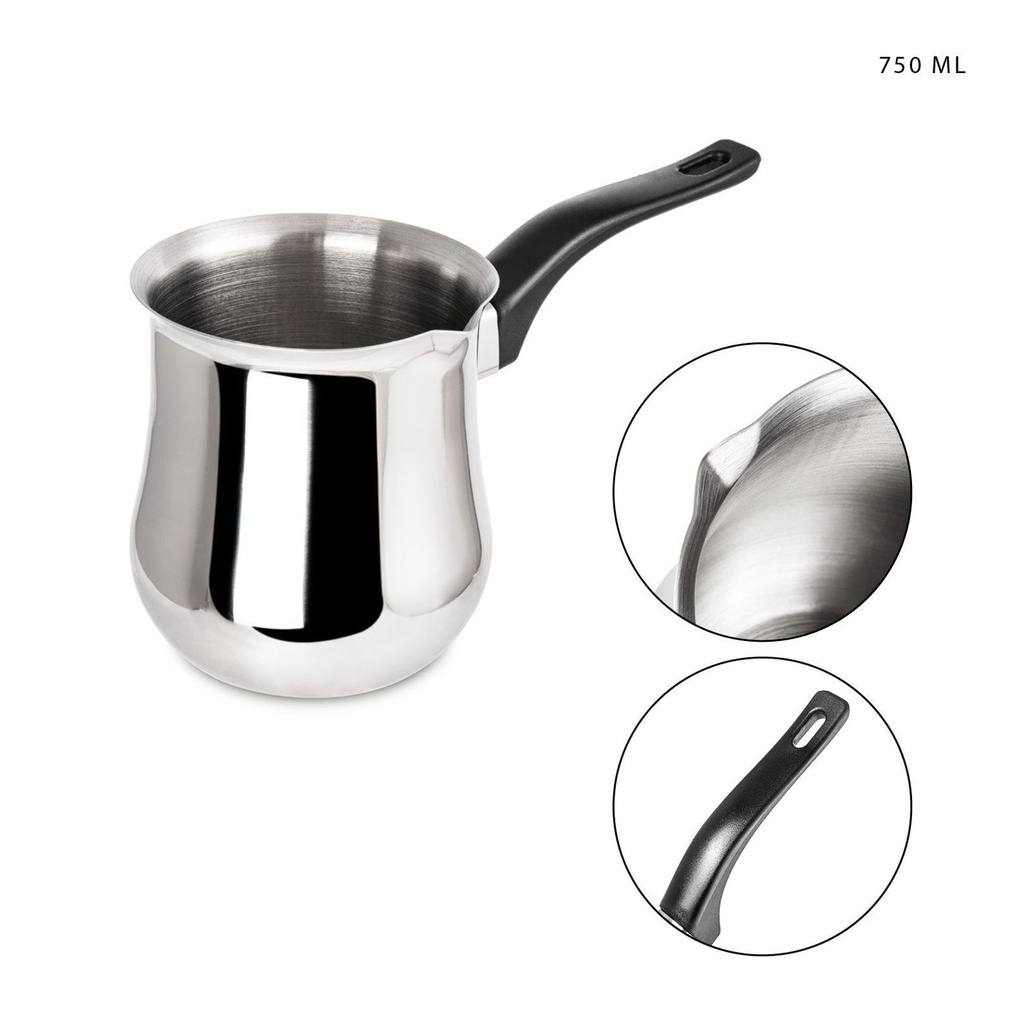 Cacerola de acero inoxidable con mango 750ml - Utensilios de cocina
