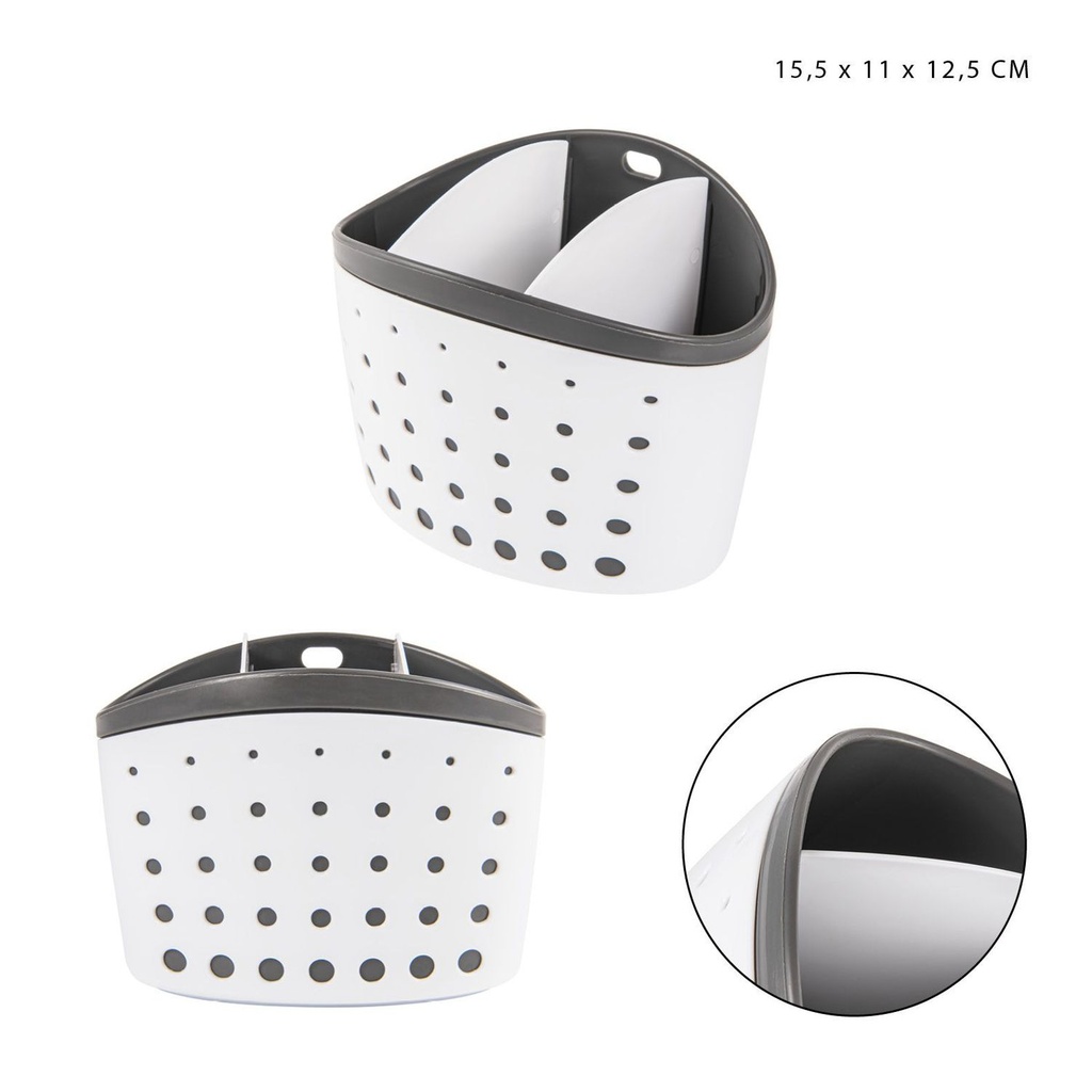 Cesta para objetos de fregadero 15.5x11x12.5cm organizador de cocina