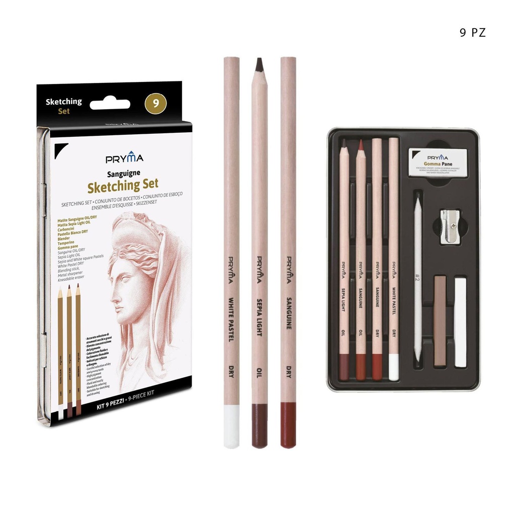 Set de bocetos 9pz útiles para dibujo