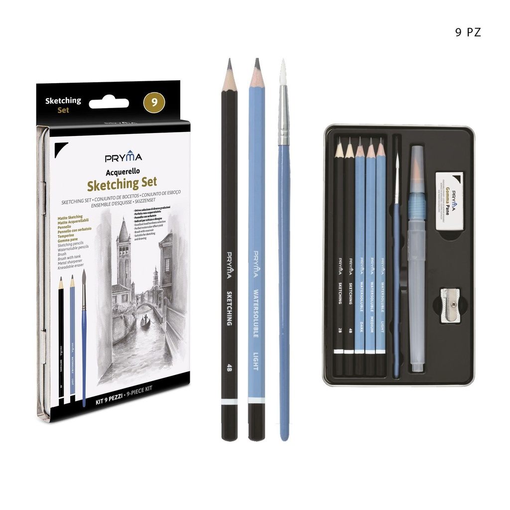 Set de bocetos acuarelables 9PZ - Material artístico