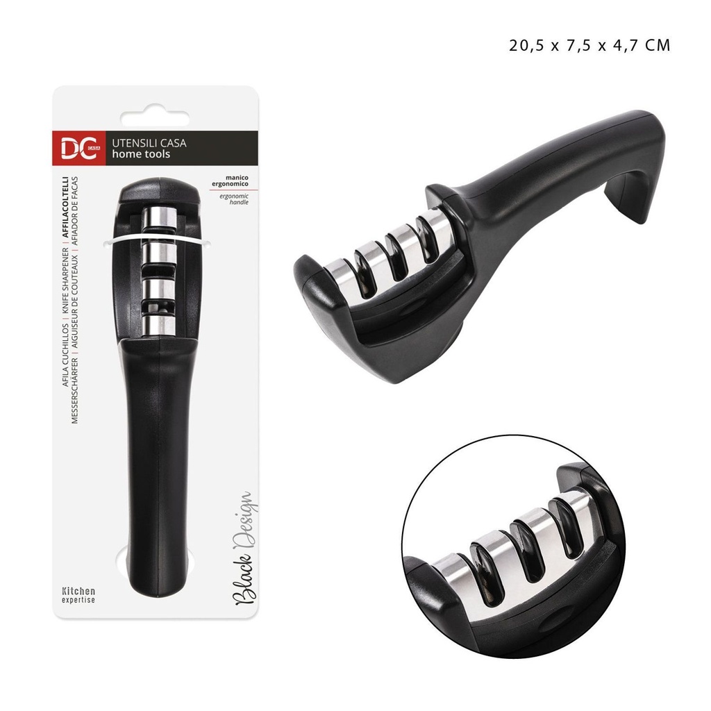 Afilador de cuchillos 3 en 1 de 20.5x7.5x4.7 cm - Accesorios de cocina