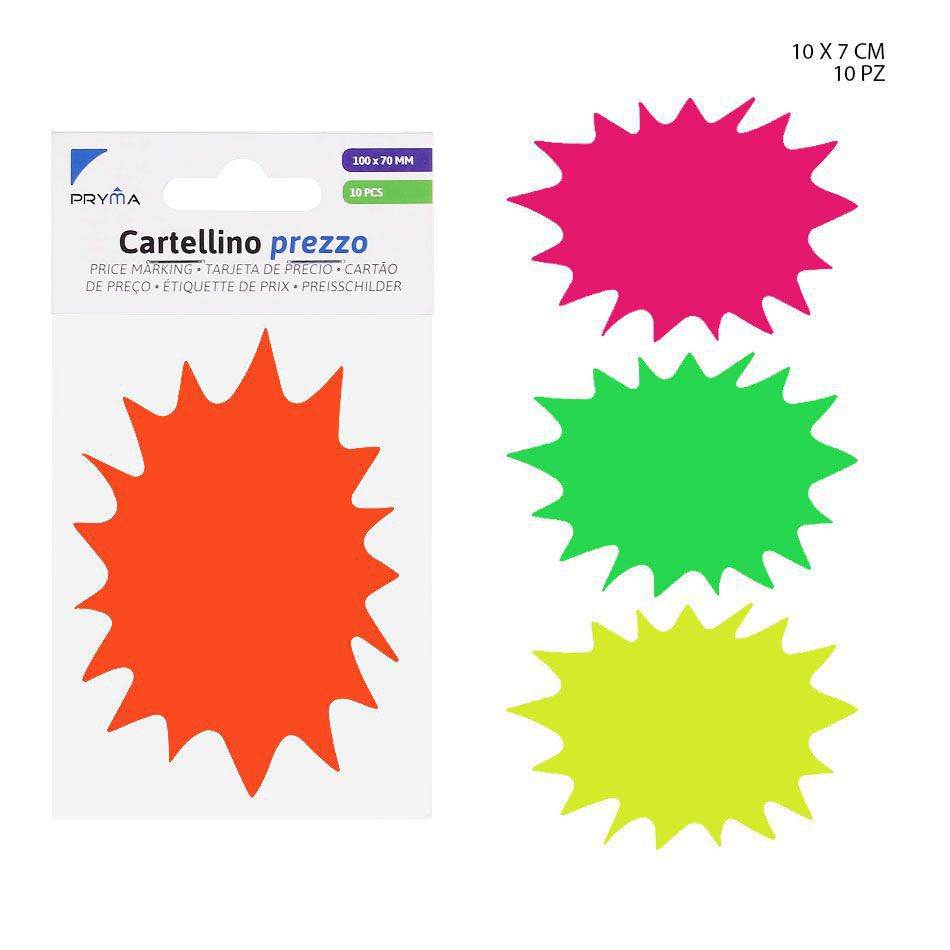 Etiqueta de precio ovalada 10x7 cm 10 pcs - Papelería y etiquetas