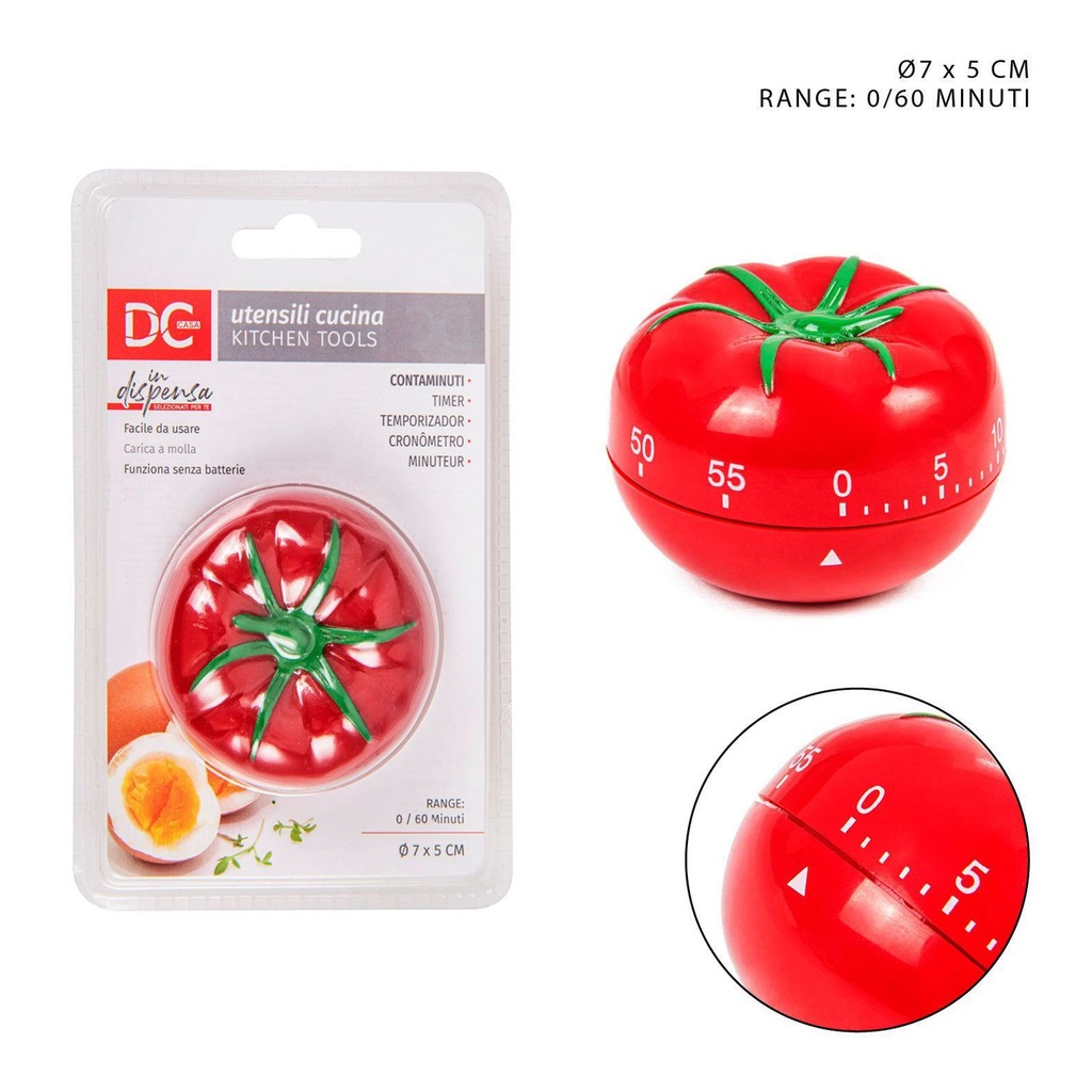 Temporizador de cocina formato tomate 70x50mm