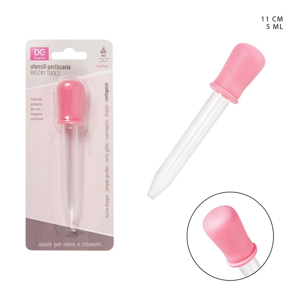 Cuentagotas de silicona 11cm/5ml utensilio cocina