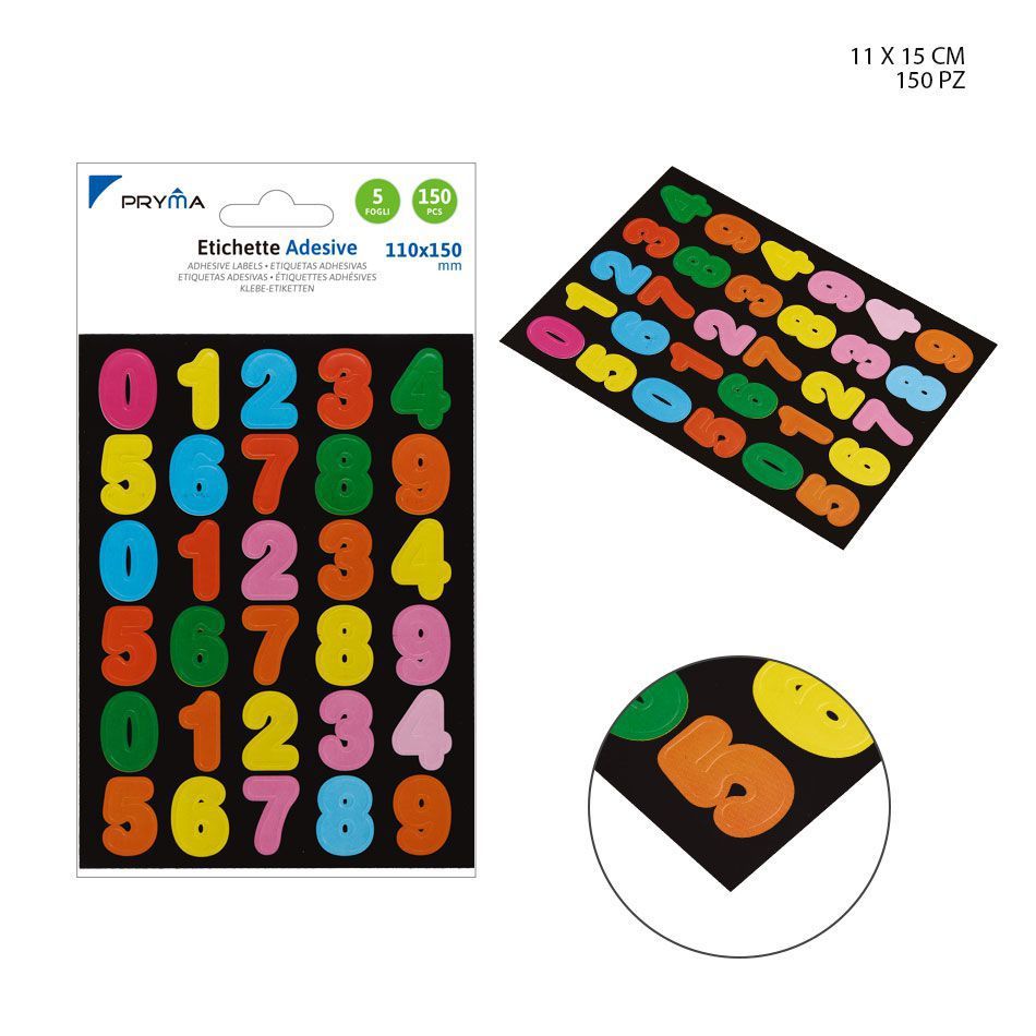 Etiqueta adhesiva números 11x15cm 5FF para oficina