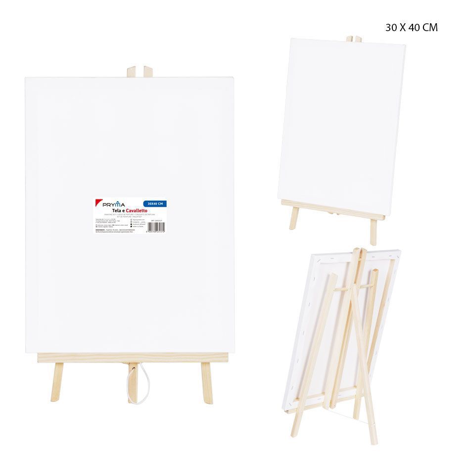 Caballete + lienzo 30x40 cm - Material de arte
