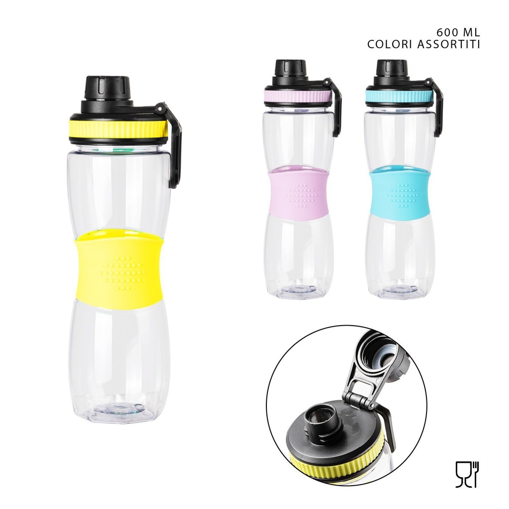Botella de agua de plástico 600 ml - Juguetes decorativos