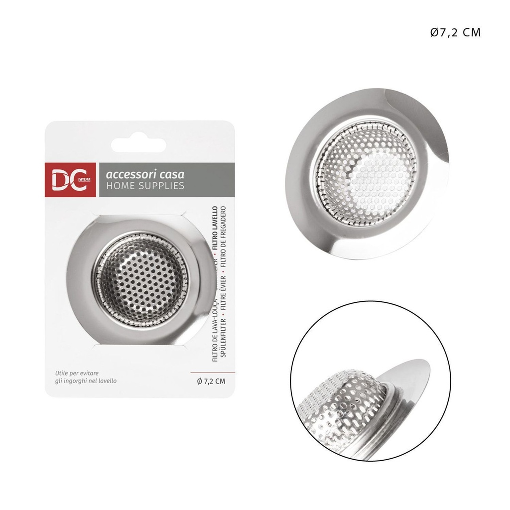 Filtro de fregadero de acero inoxidable 7.2cm para cocina
