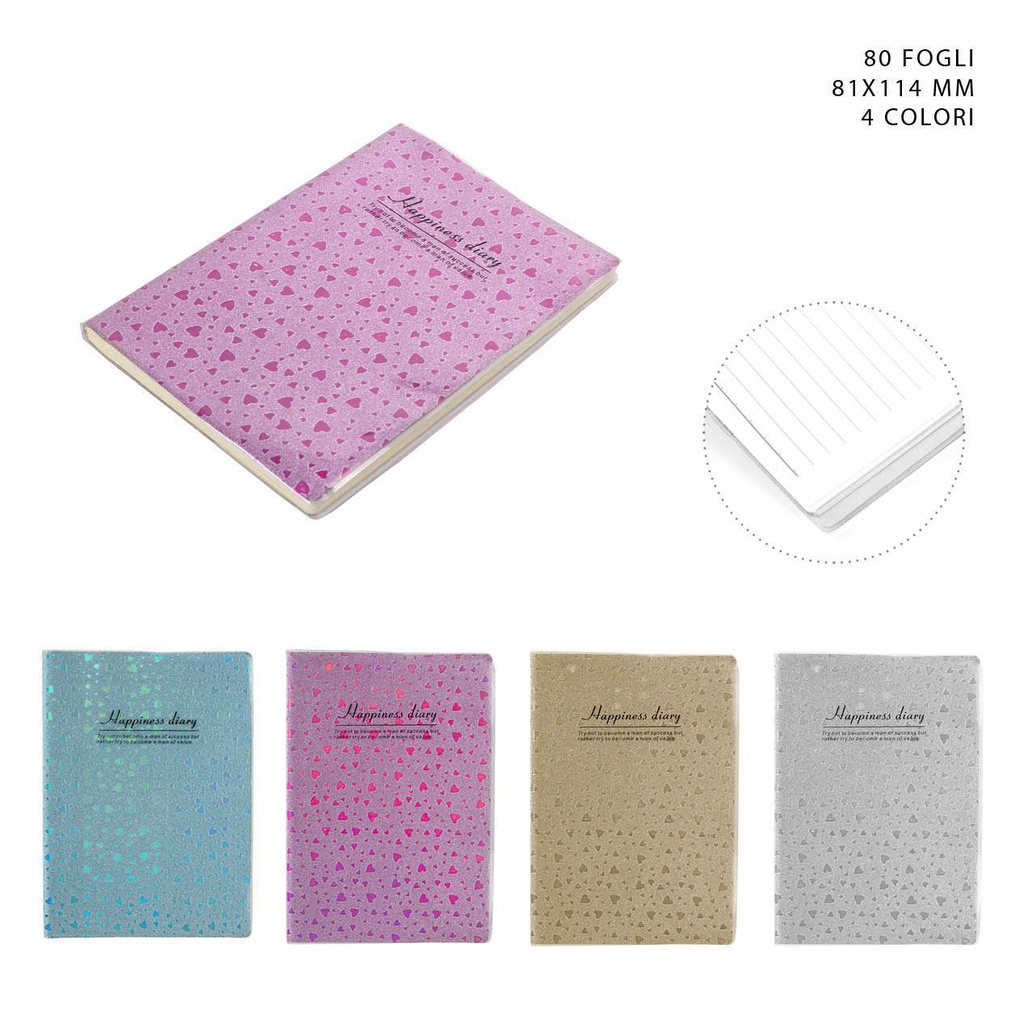 Libreta de tapa blanda 80 hojas 81x114 mm - Material de papelería
