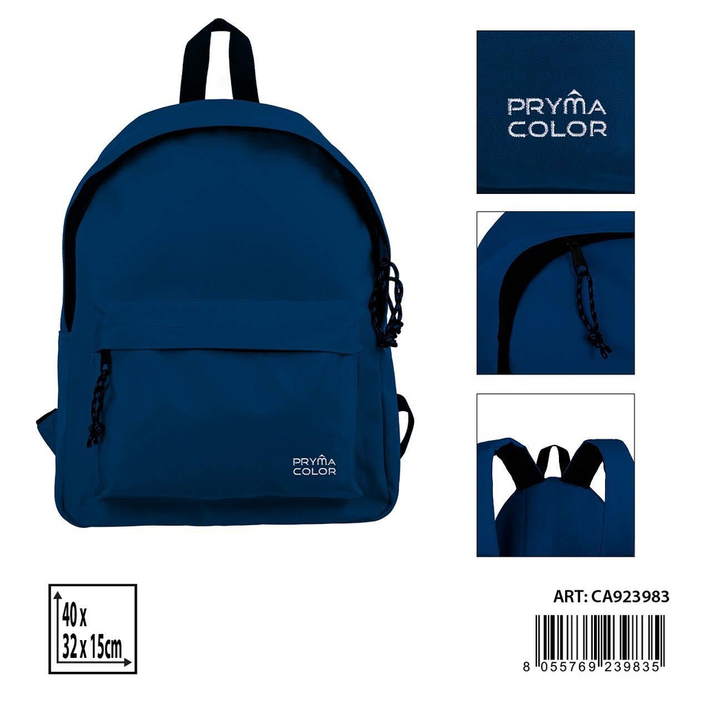 Mochila escolar azul marino 40x31x15 cm - Mochilas