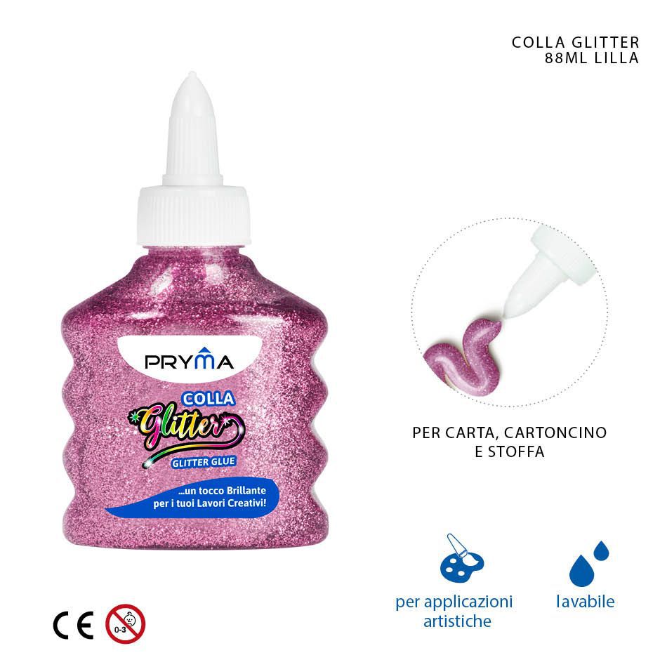 Pegamento con purpurina lila 88ml para manualidades