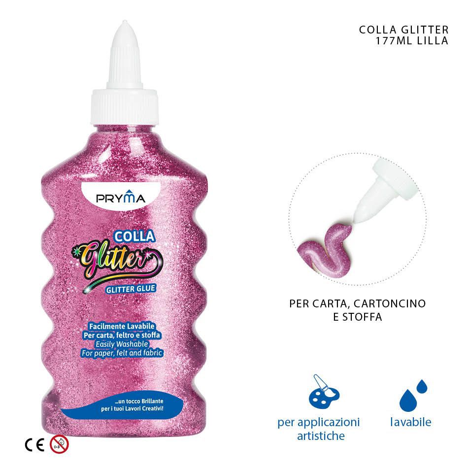 Pegamento con purpurina 177ml lila para manualidades