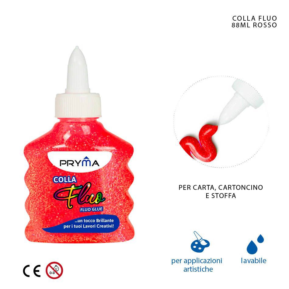 Pegamento fluorescente 88ml rojo