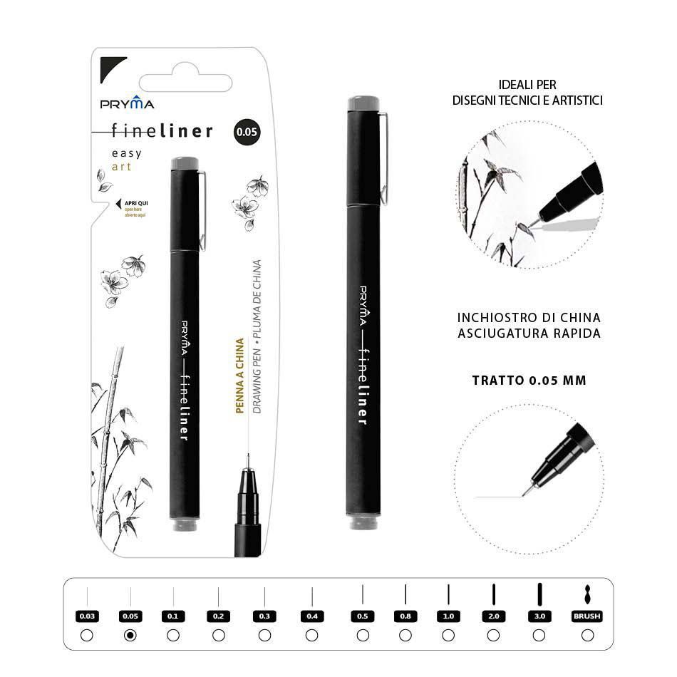 Rotulador fineliner 0.05mm negro para dibujo