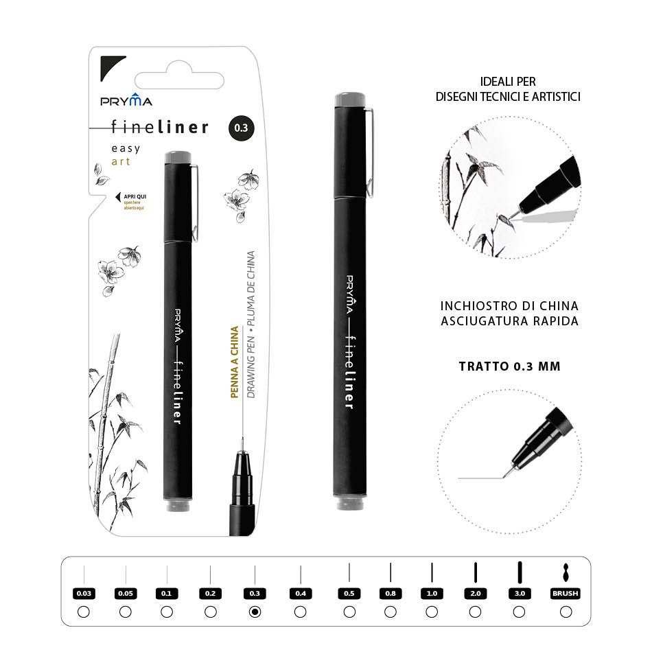 Rotulador fineliner 0.3mm negro