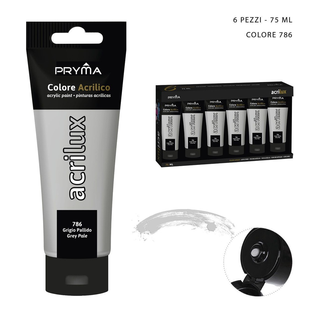 Pintura acrílica 75ml color gris claro para artistas