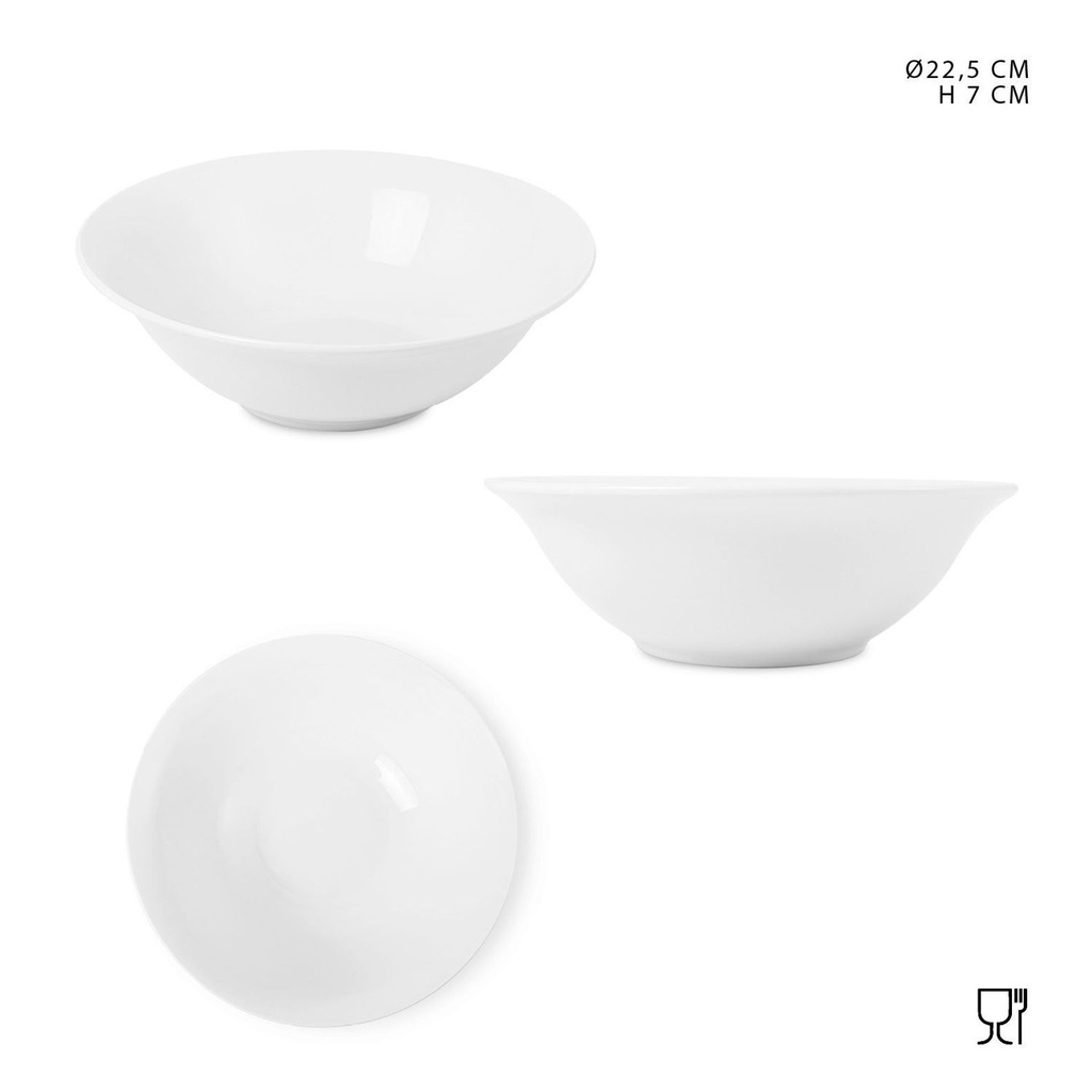 Ensaladera porcelana 22.5cm para ensaladas