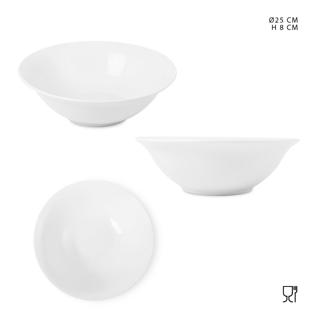 Ensaladera de porcelana 25cm para cocina