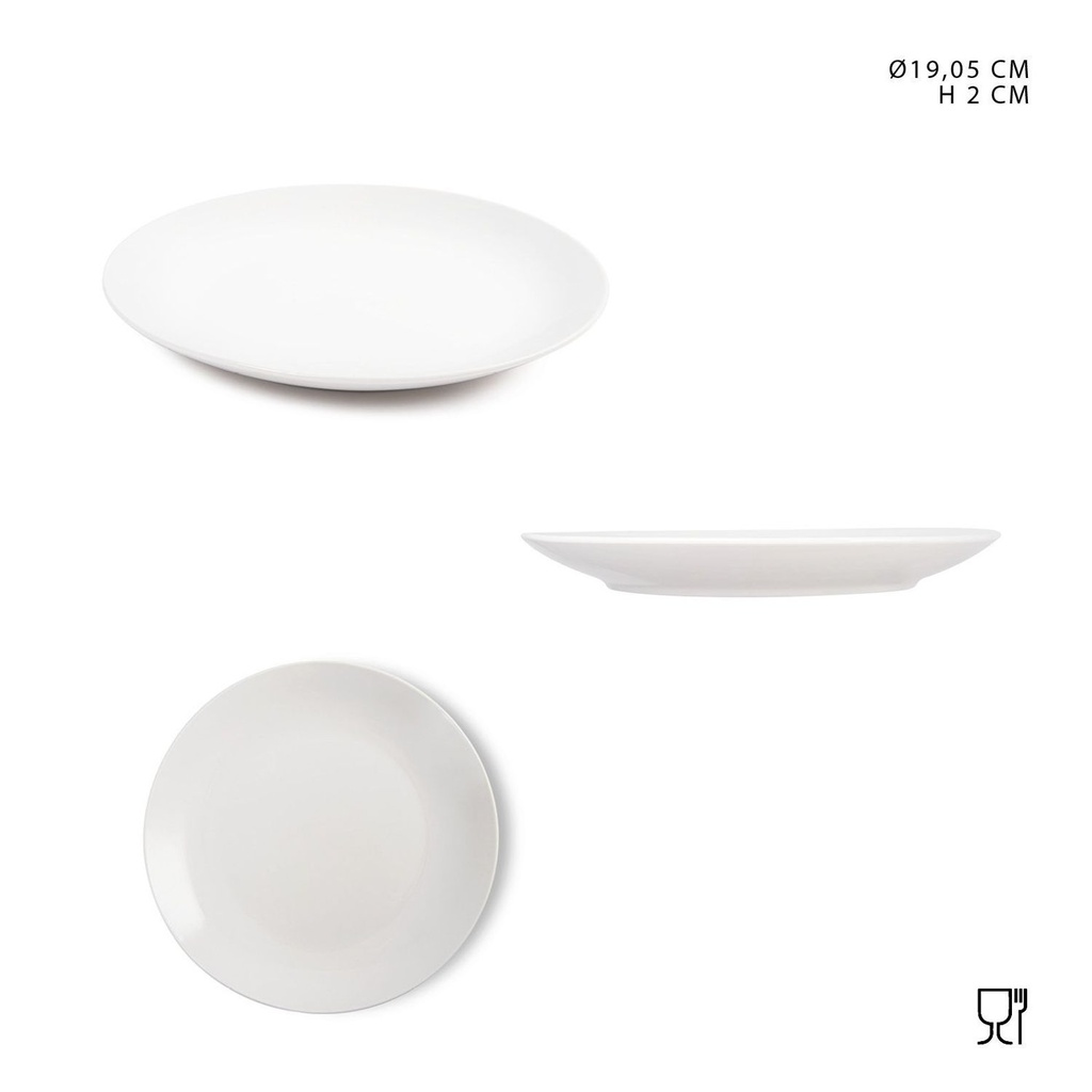 Plato de fruta de porcelana 19.05cm