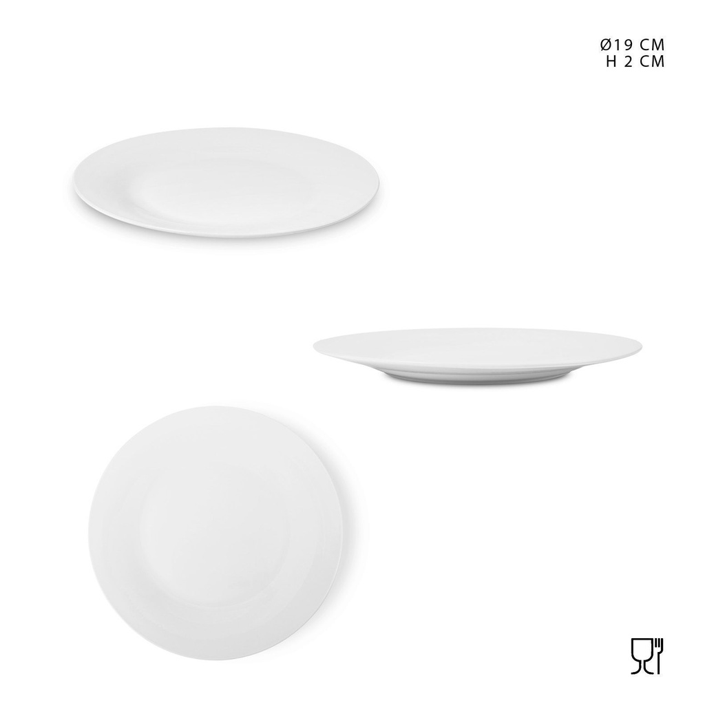 Plato de fruta clásico de porcelana 19.05 cm - Cerámica