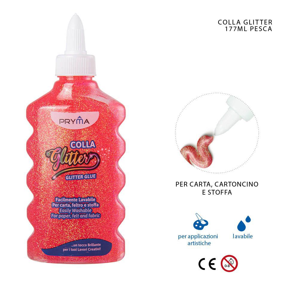 Pegamento con purpurina rosa 177ml para manualidades