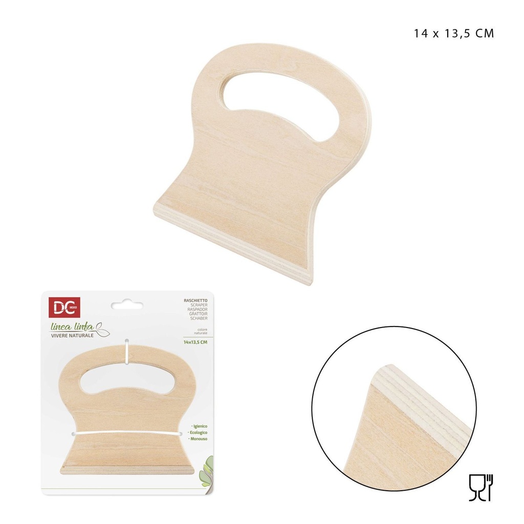 Rascador de madera 14x13.5cm para cocina y panadería