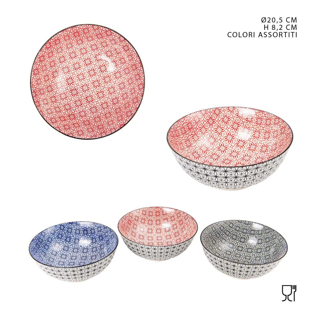 Ensaladera de cerámica con estampado estrella - Utensilios de cocina