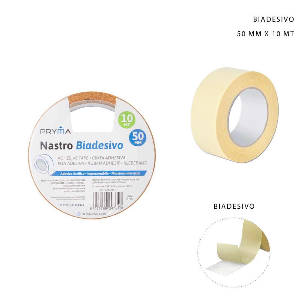 Cinta adhesiva doble cara 50mmx10m - Material de oficina