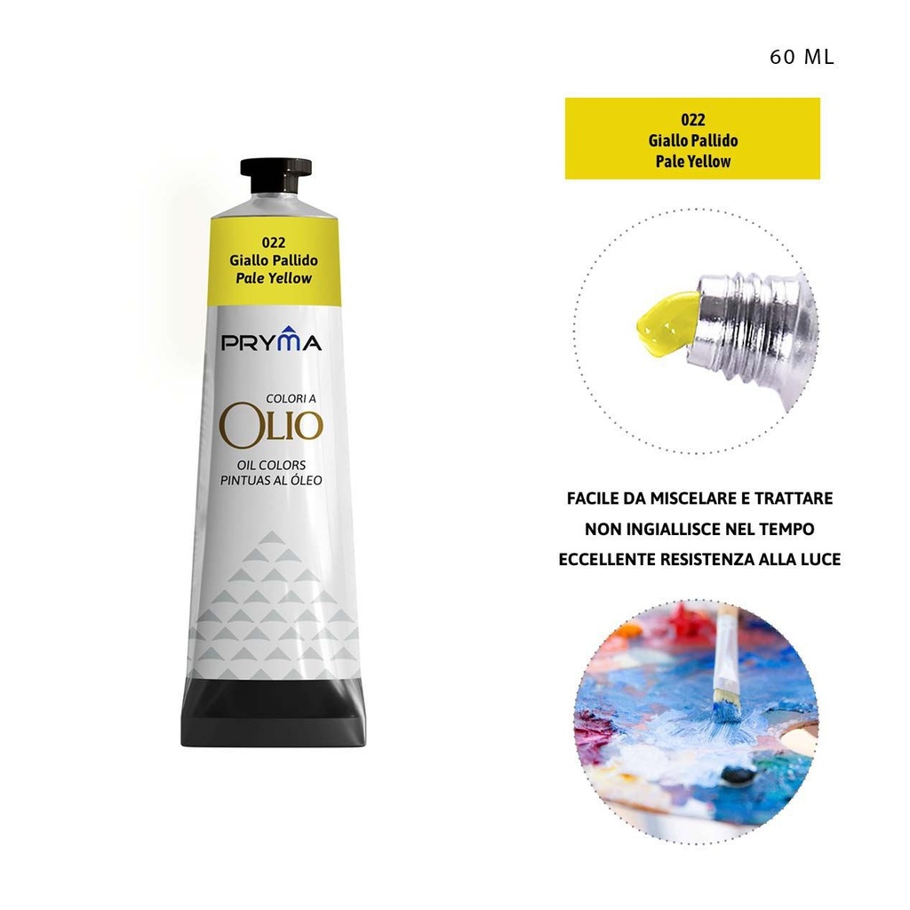 Pintura al óleo 60ml N.022 amarillo claro para bellas artes