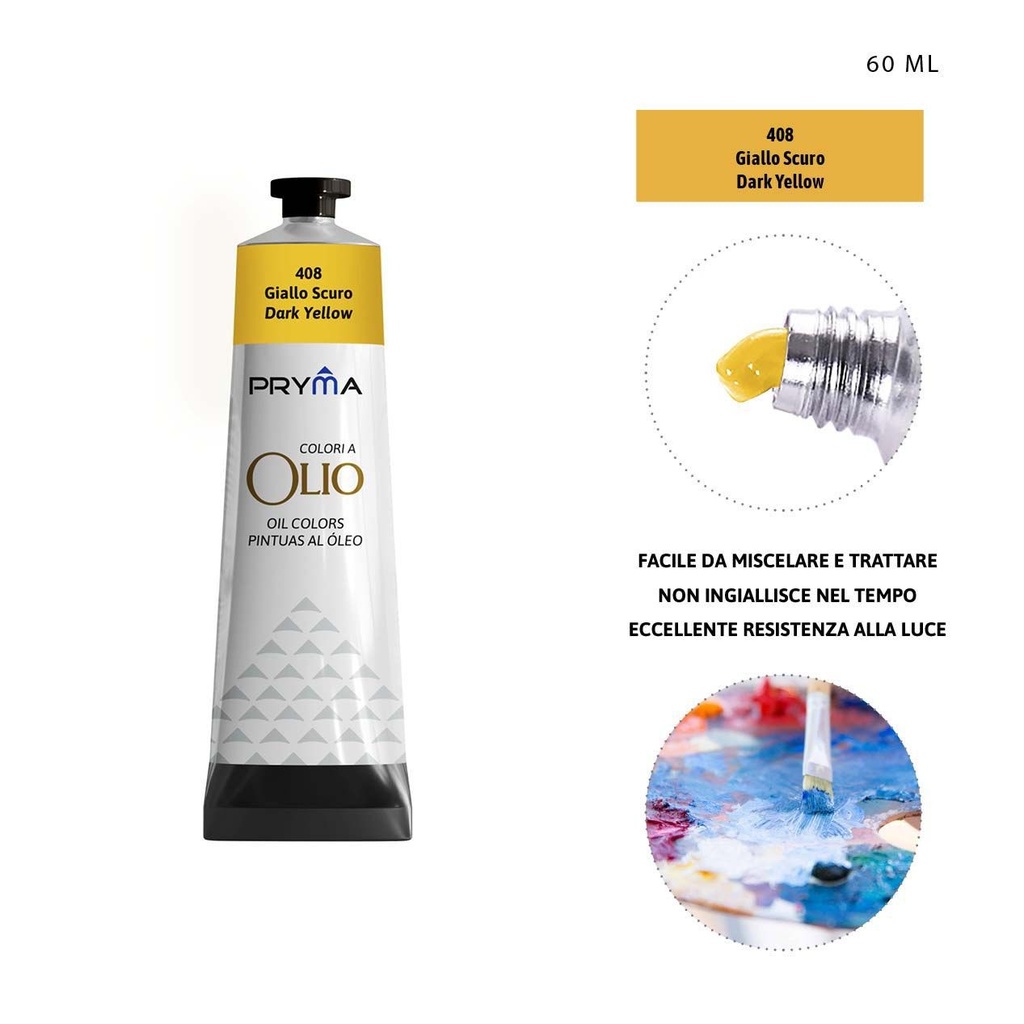 Pintura al óleo 60ml N.408 amarillo oscuro - Pinturas y arte