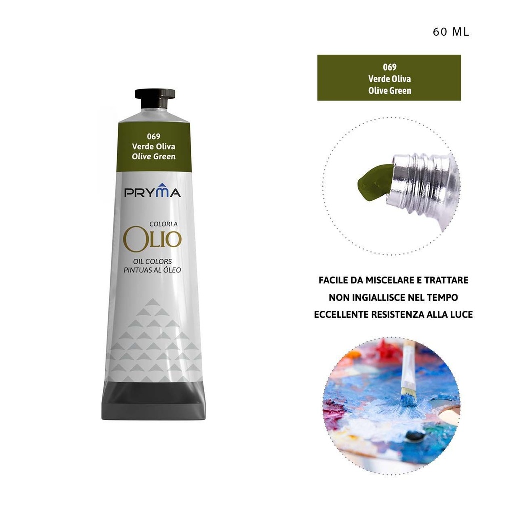 Pintura al óleo 60ml N.069 verde oliva - Pinturas y arte
