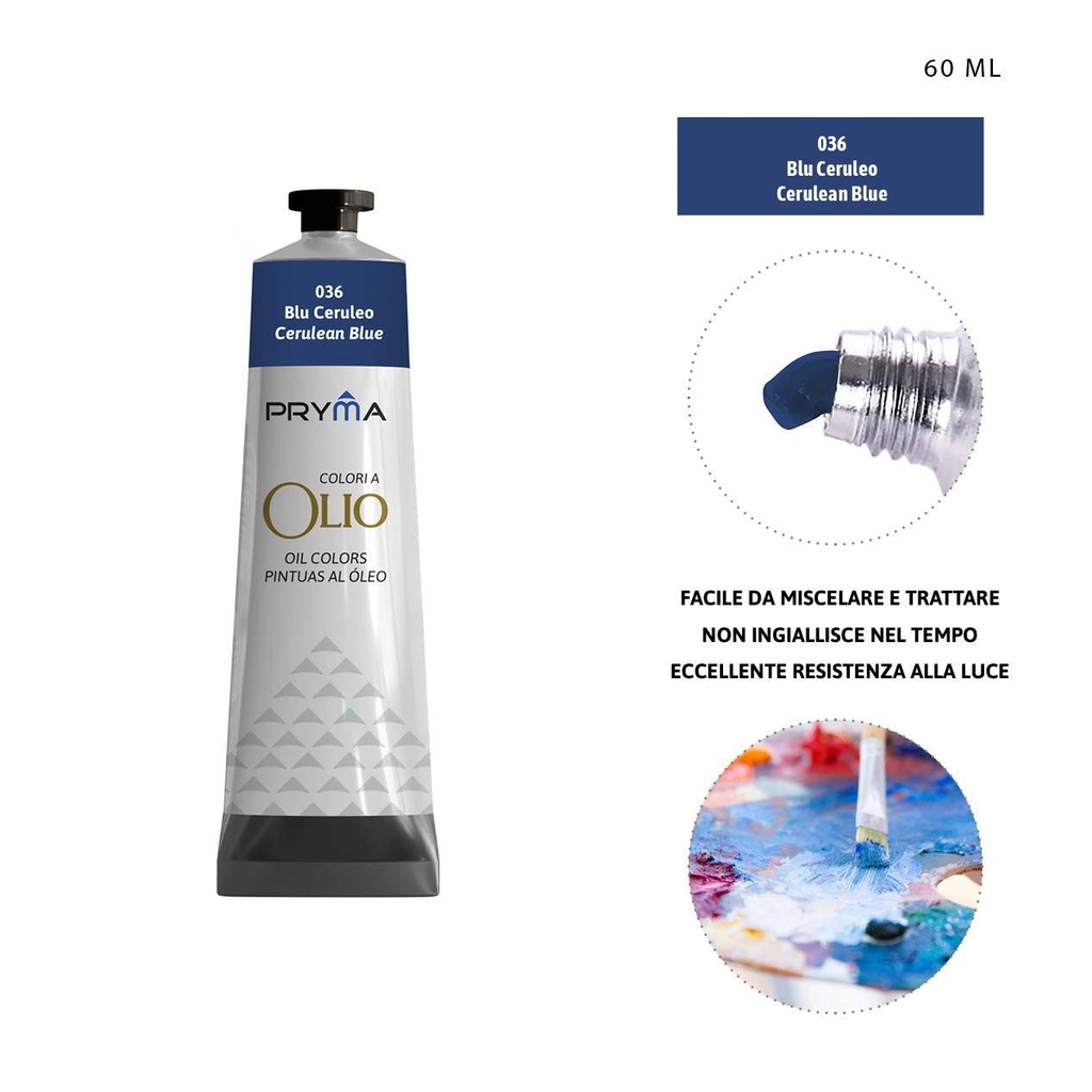 Pintura al óleo 60ml azul lago N.036