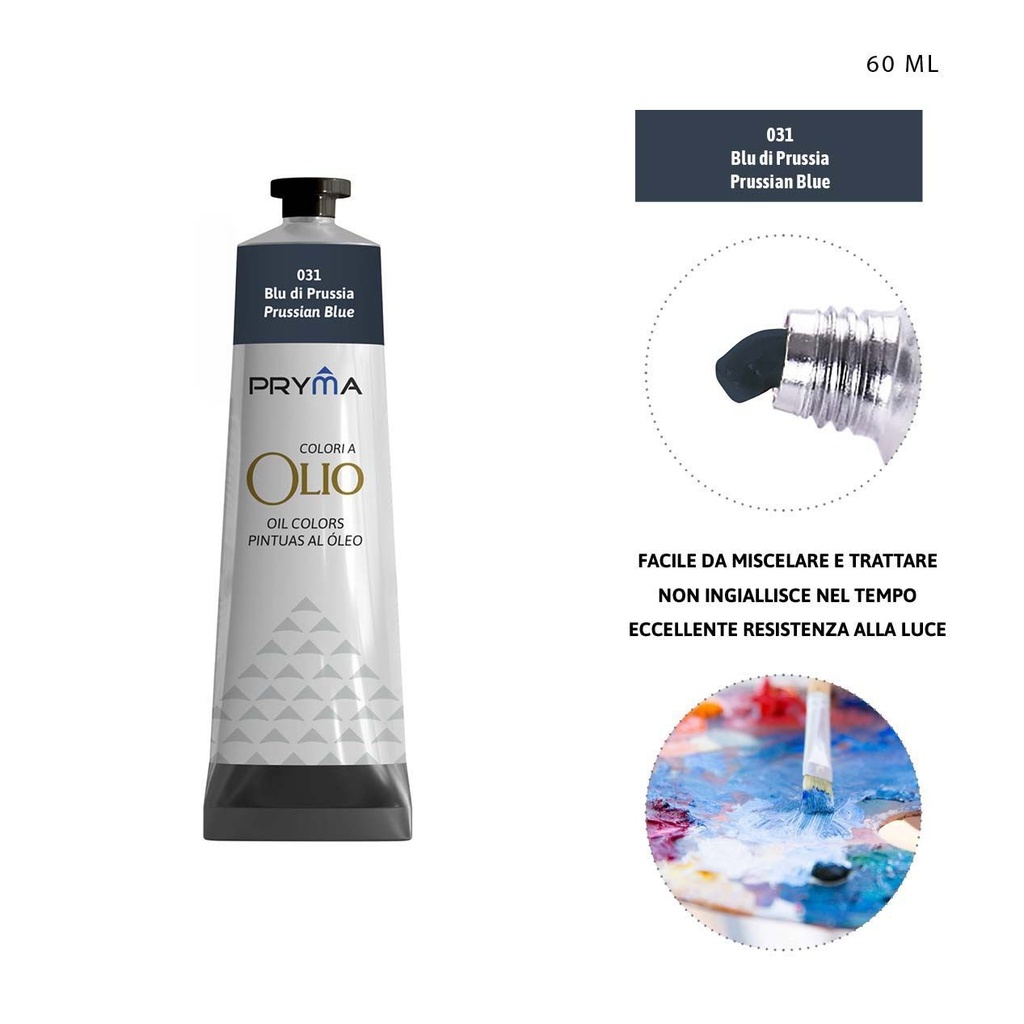 Pintura al óleo 60ml azul de Prusia N.031 para artistas y pintores