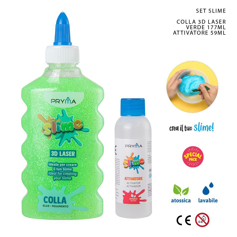 Juego de slime 59ml verde - Materiales de arte y manualidades