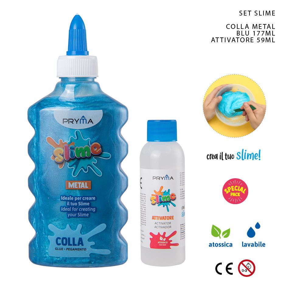 Juego de slime azul acero 59 ml para manualidades