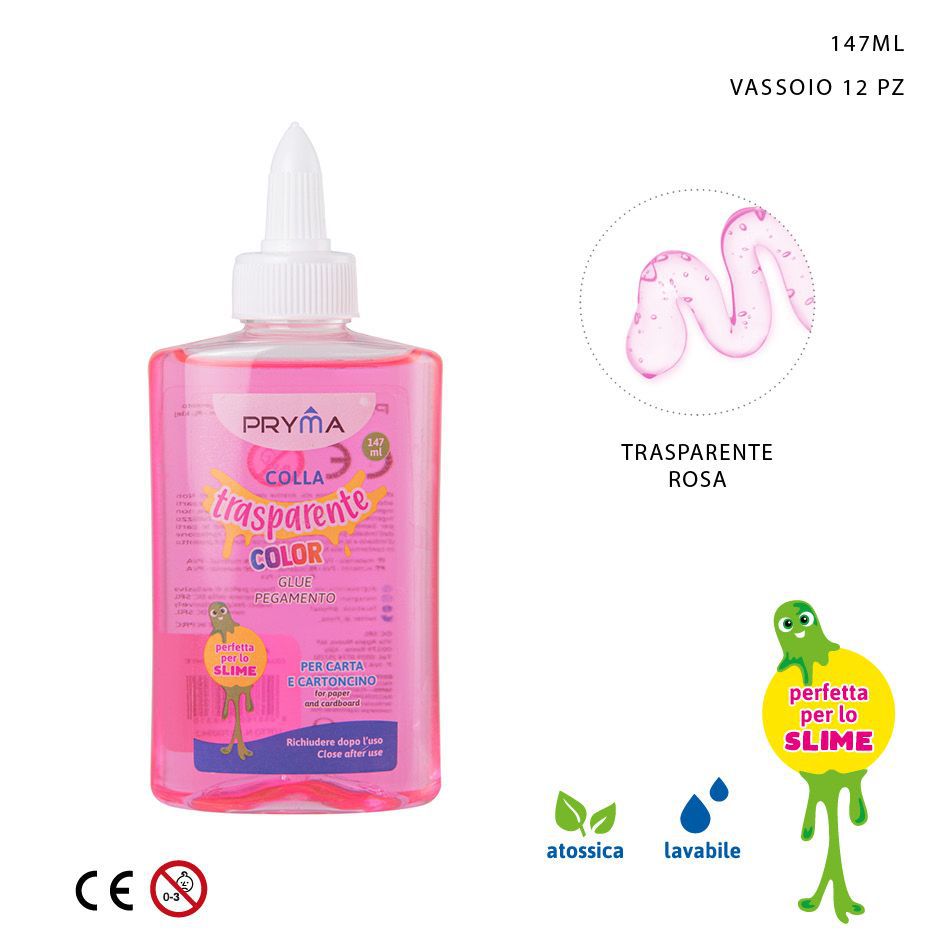 Pegamento transparente 147ml rosa para proyectos escolares y manualidades