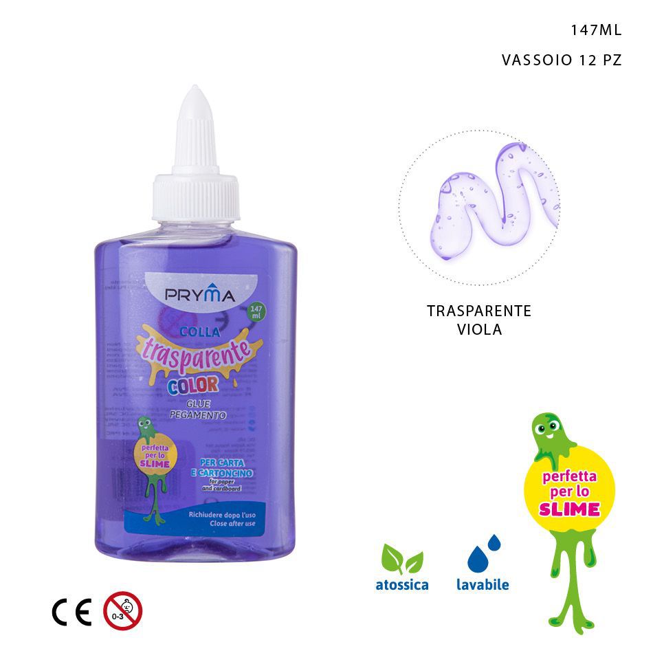 Pegamento transparente 147ml violeta para manualidades