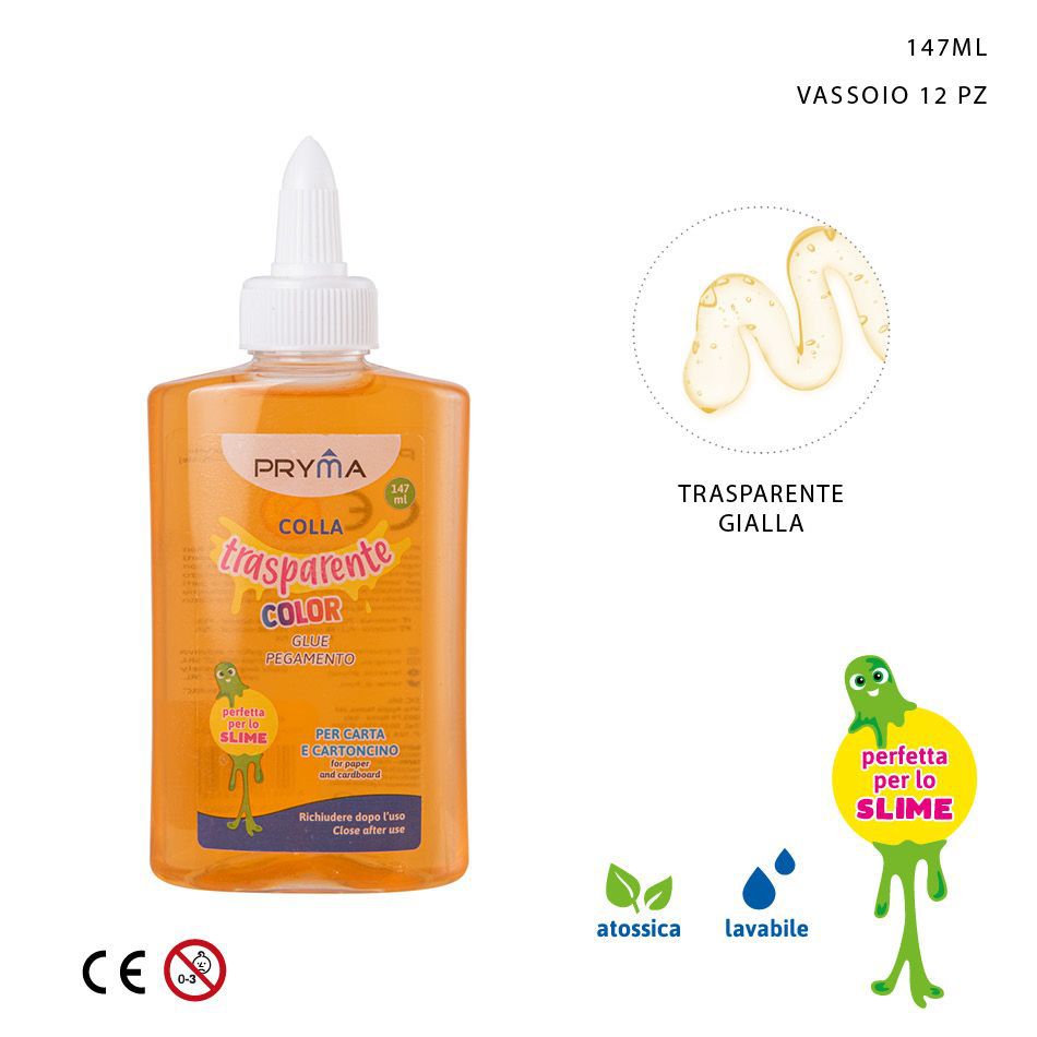 Pegamento transparente amarillo 147ml para manualidades