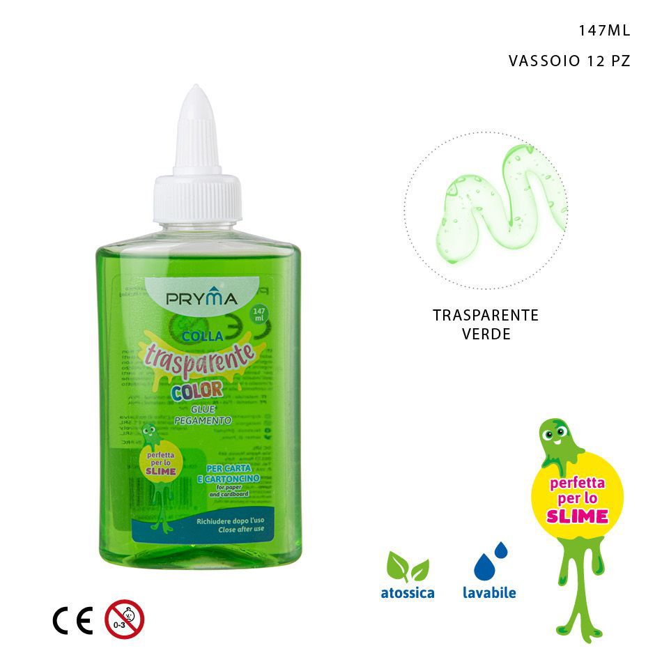 Pegamento transparente 147ml verde para manualidades