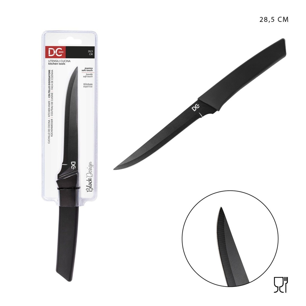 Cuchillo de deshuesar negro de 28.5 cm - Utensilios de cocina