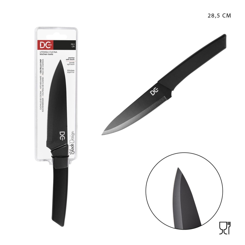 Cuchillo chef con negro diseño 28.5 cm - Utensilios de cocina