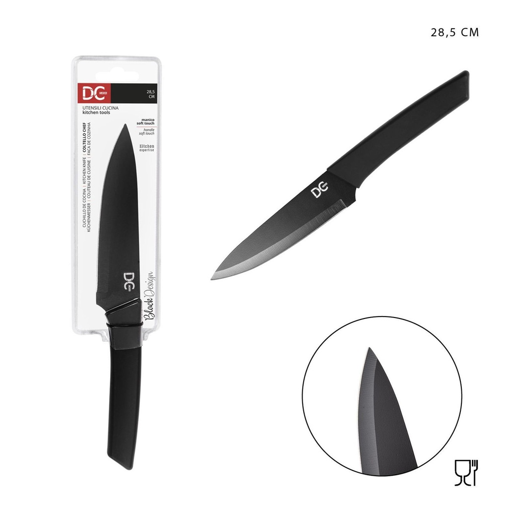 Cuchillo de chef Black Design 28.5cm para cocina