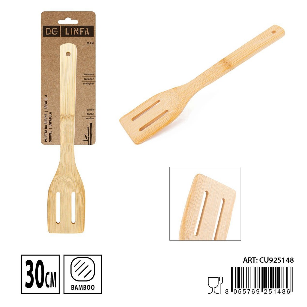 Espátula de bambú rectangular 30 cm - Utensilios de cocina