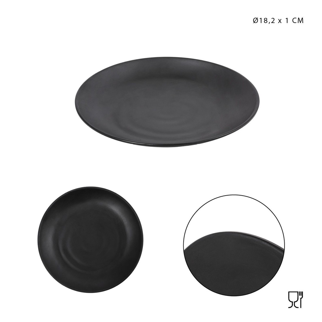 Plato plano melamina D18.2X1 cm - Utensilios de cocina