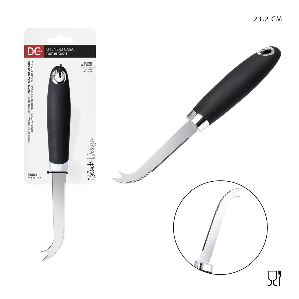 Cuchillo para queso negro 23.2cm