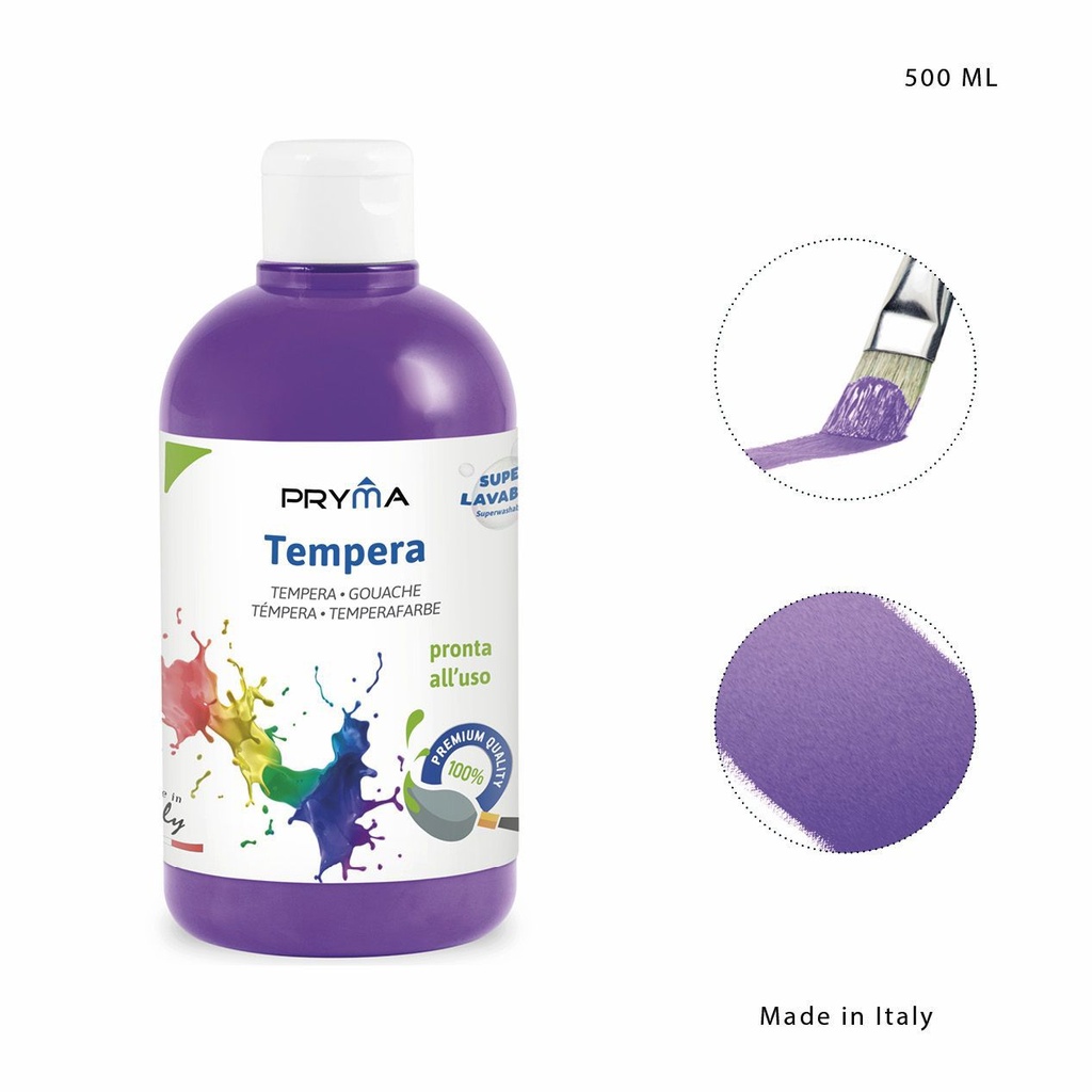 Témpera lavable 500ml violeta para arte