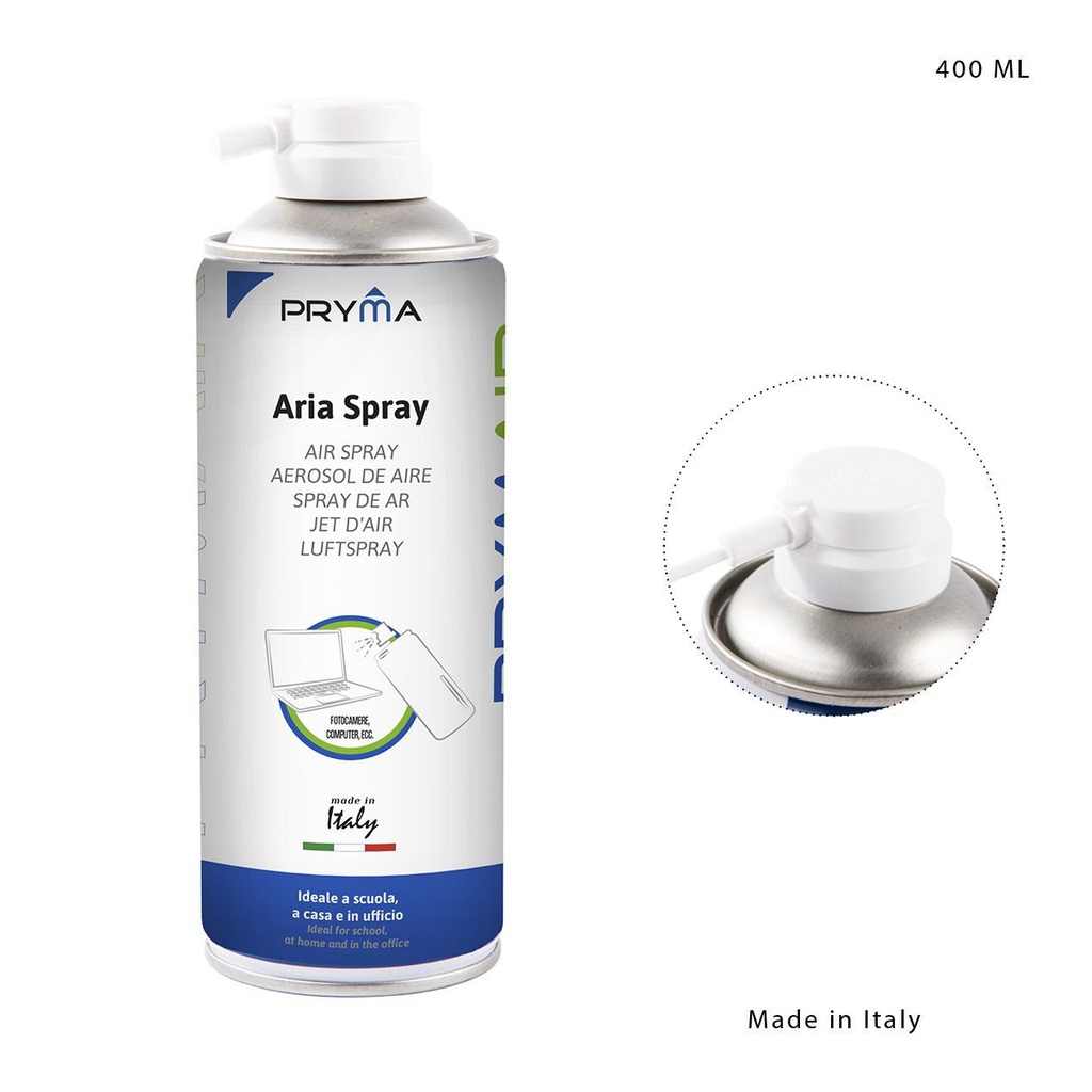 Aire comprimido en spray 400ml para limpieza de pantallas